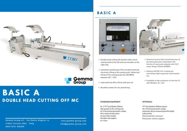 GEMMA - Double Head Sawing Machines