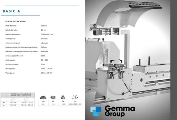 GEMMA - Double Head Sawing Machines