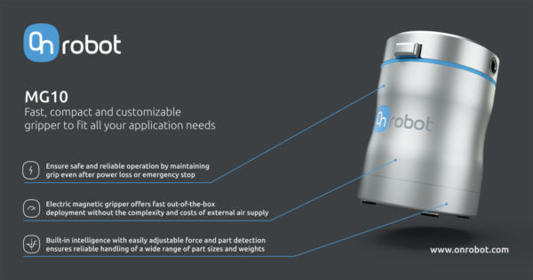 OnRobot - MG10 - Electric Magnetic Gripper - Cobot End of Arm