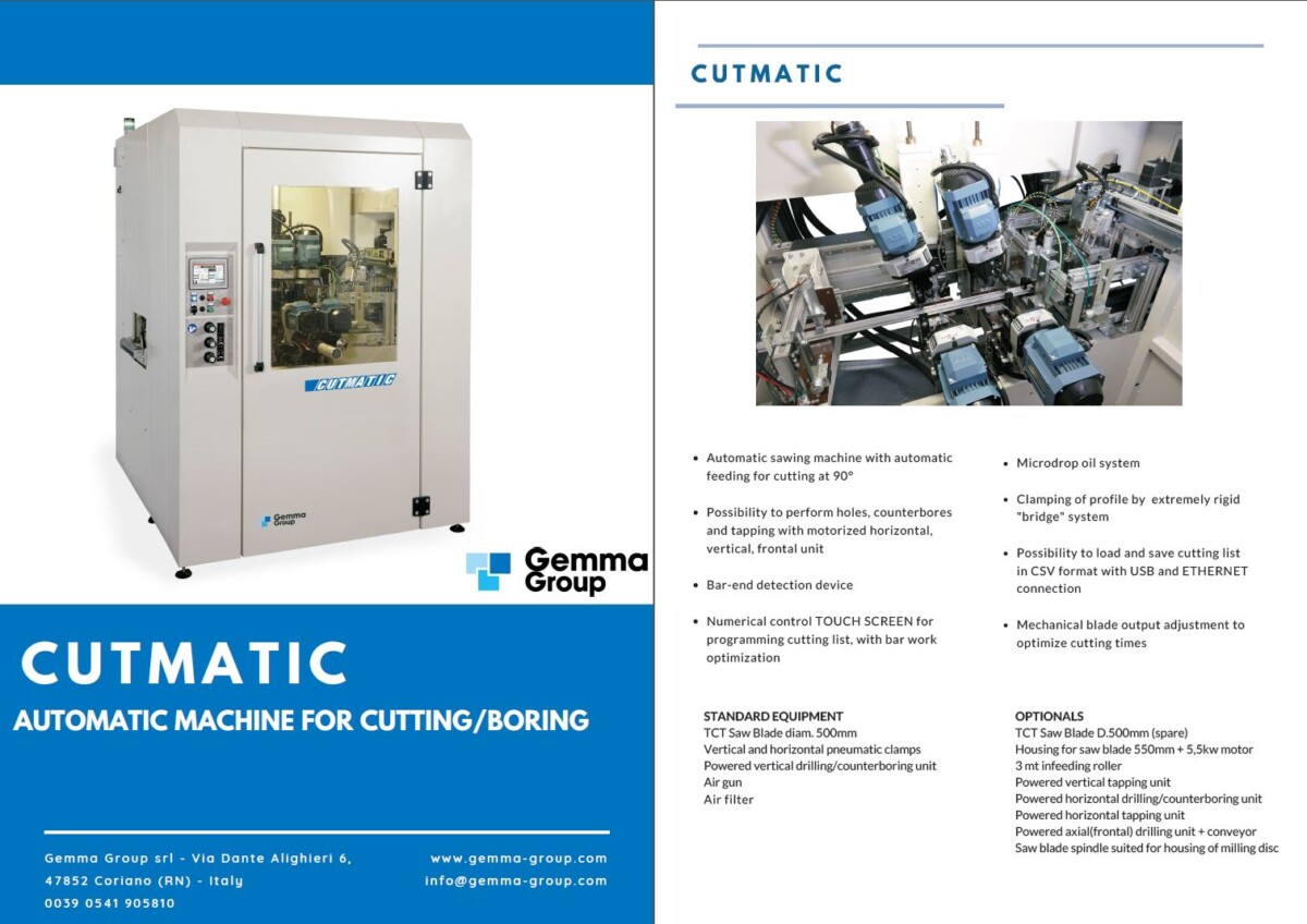 GEMMA - Cutmatic - CNC Machining Centre