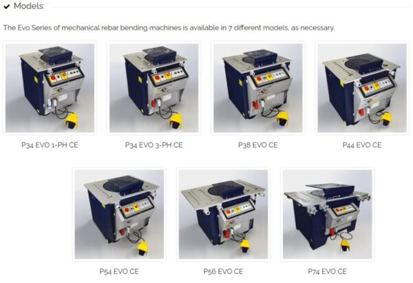 Rebar Bending Machines Evo Series [Made in Italy]