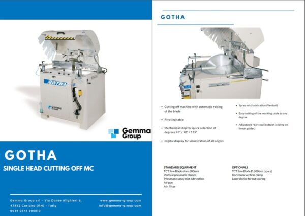GEMMA - Gotha - Automatic Single Head Cutting Machine