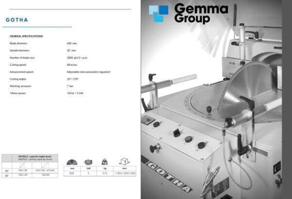 GEMMA - Gotha - Automatic Single Head Cutting Machine