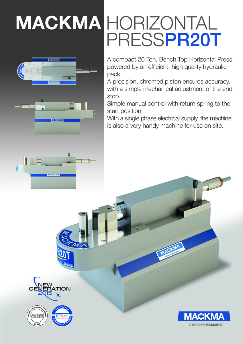 MACKMA - PR20T - Horizontal Hydraulic Press