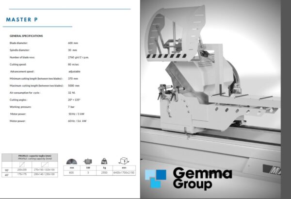 GEMMA - Master P - Double Head Cutting Machine