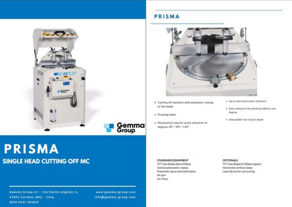 GEMMA - Prisma - Automatic Single Head Cutting