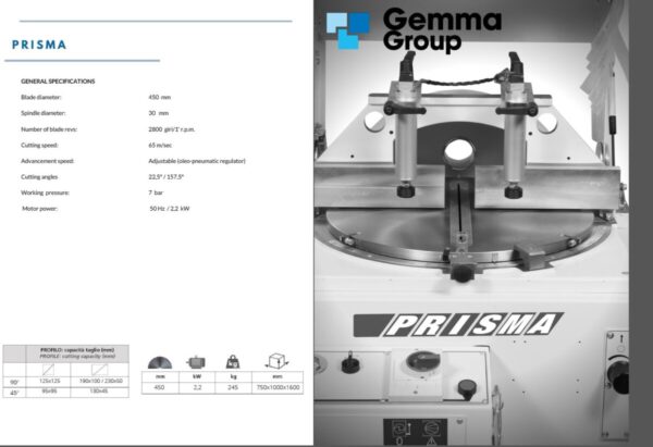 GEMMA - Prisma - Automatic single head cutting