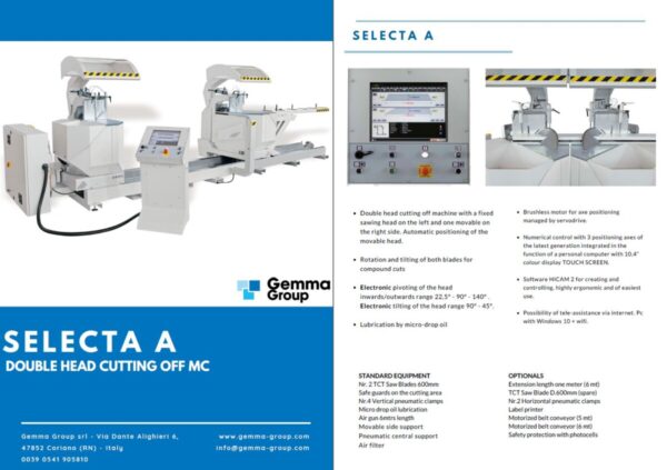 GEMMA - Selecta A - Double Head Cutting Machine