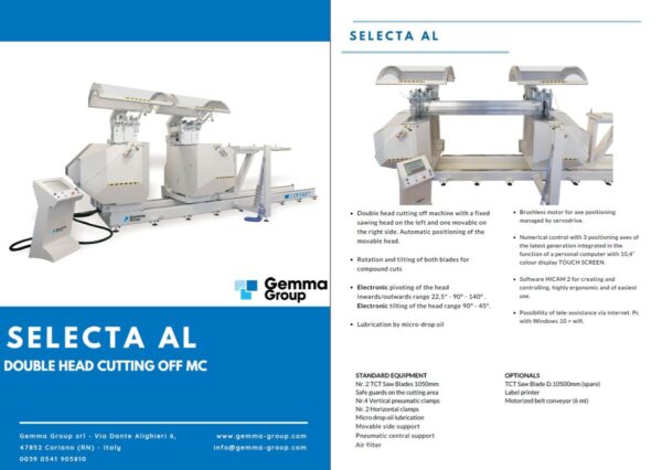 GEMMA - Selecta AL - Double Head Cutting Machine