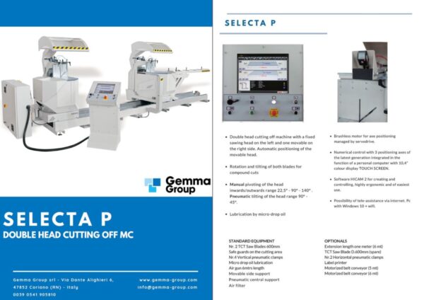 GEMMA - Selecta P - Double Head Cutting Machine