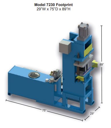 WAUSEON – 7200 Series 30 Ton Hydraulic Press / Open Channel Crimper