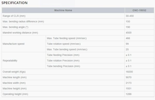 YLM – CNC Hybrid Tube Bending Machine – CNC-150S2