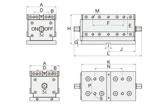 HOMGE – Permanent Magnetic Vice - ECMC-380, 220, 130, 75