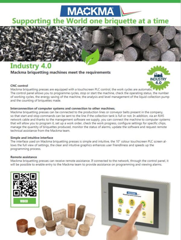 MACKMA BTW Range - Briquetting Machines for Fine Powders or Wood Chips